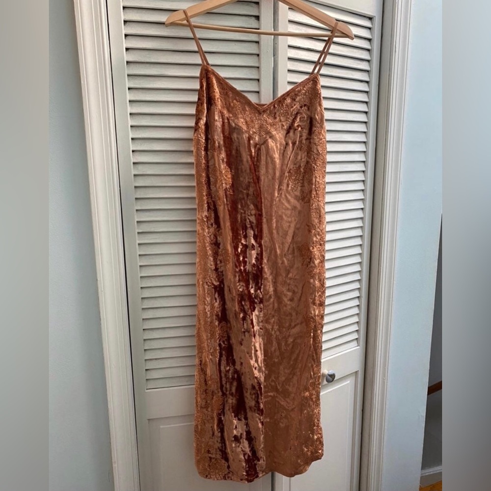 NWT Anthropologie Lucie Embroidered Velvet Dress